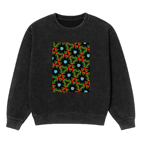 enchanting abstract seamless pattern Mineral Wash Sweatshirts