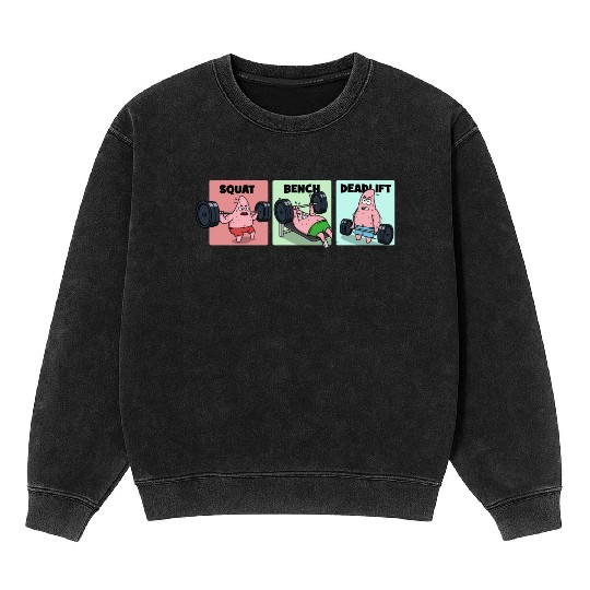Majin Buu vs Patrick - Funny Anime Gym Mineral Wash Sweatshirts
