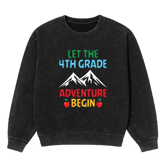 4th Grade Teacher Mineral Wash Sweatshirts