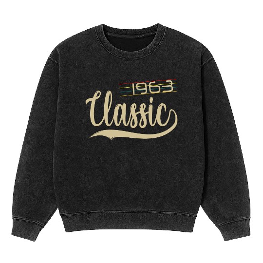 CLASSIC RETRO MADE IN 1963 55TH BIRTHDAY GIDTS 55 Mineral Wash Sweatshirts