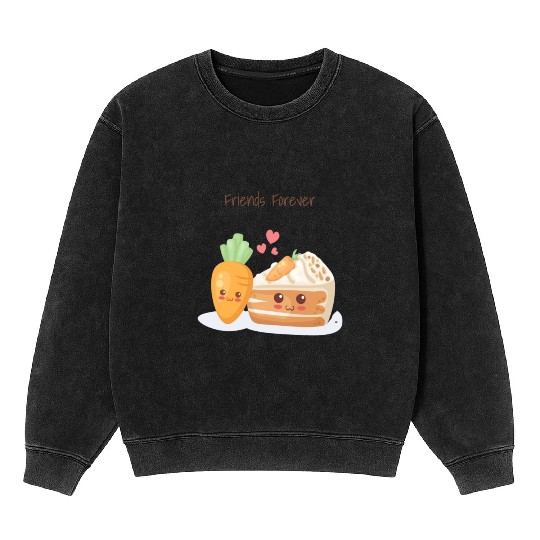 Friends Forever Carrot & Cake Mineral Wash Sweatshirts