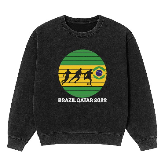 Brazil Soccer Mineral Wash Sweatshirts,