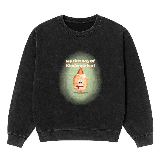 My First Day Of Kindergarten Teacher Student cute Mineral Wash Sweatshirts