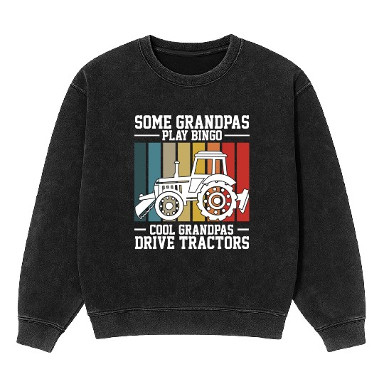 Some Grandpas Play Bingo Cool Grandpas Mineral Wash Sweatshirts