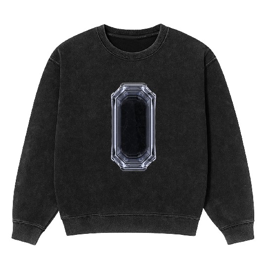 Mysterious Crystal - Black & White Mineral Wash Sweatshirts