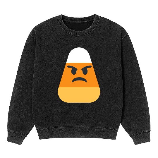 Angry Candy Corn Halloween Costume Mineral Wash Sweatshirts
