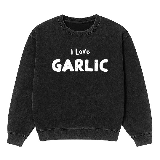 I Love Garlic - Halloween Mineral Wash Sweatshirts