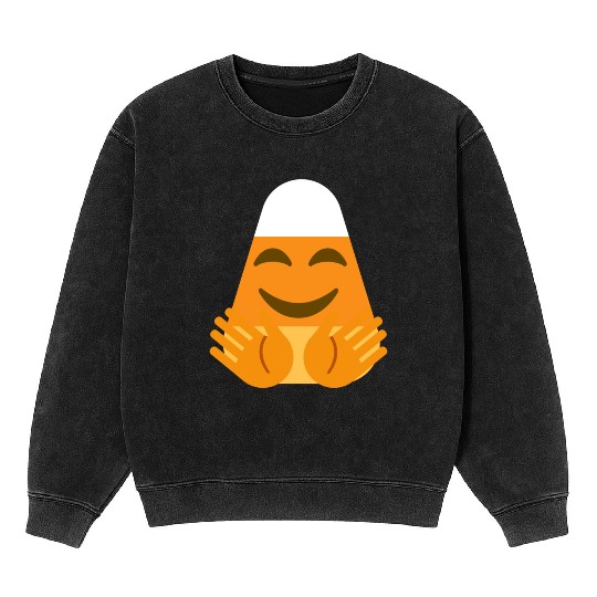 Hug Hugging Candy Corn Halloween Costume Mineral Wash Sweatshirts