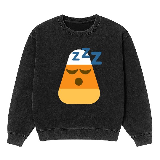 Sleeping Candy Corn Halloween Costume Mineral Wash Sweatshirts