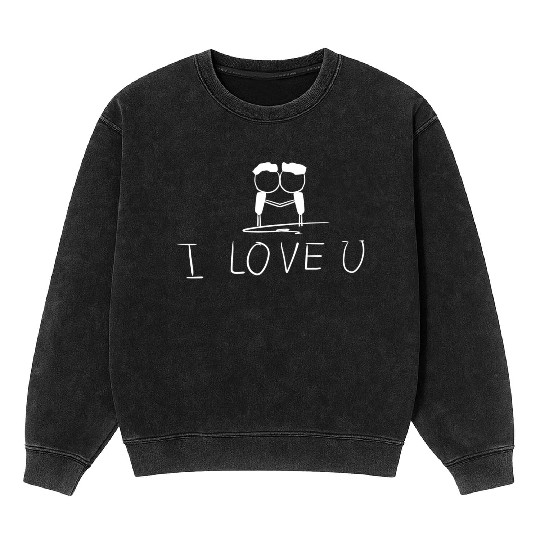 i love you gay couple Mineral Wash Sweatshirts