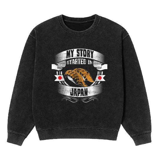 Japan Cherry Blossom Japanese Gift Idea Mineral Wash Sweatshirts