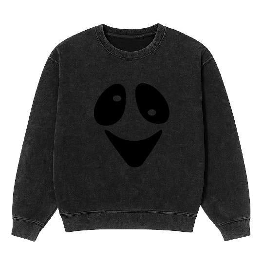 Halloween Scary Ghost Face Costume Mineral Wash Sweatshirts