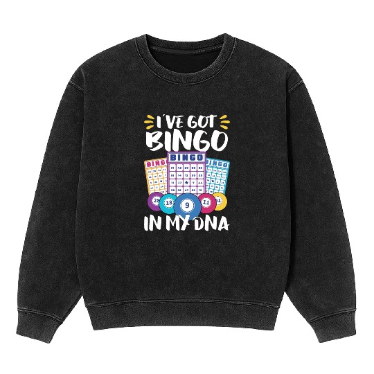 Bingo Card Game Grandma Bingo Player Bingo Cards Mineral Wash Sweatshirts