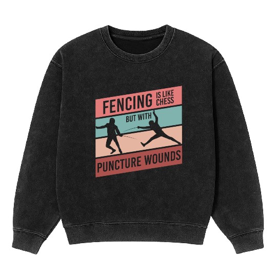 Fencing Sabre Mineral Wash Sweatshirts