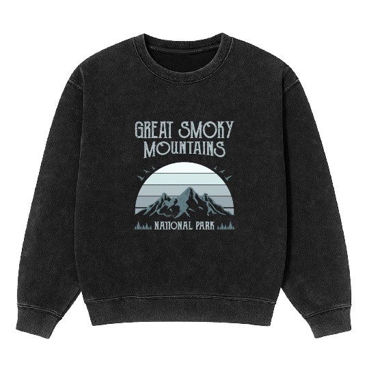 Great Smoky Mountains Vintage National Park Mineral Wash Sweatshirts