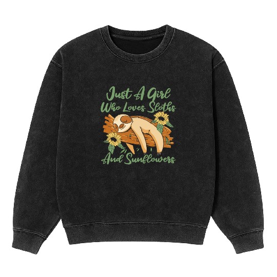 Gardening Sunflower Flowers Mineral Wash Sweatshirts
