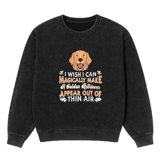 Golden Retriever Breed Dog Lover Mineral Wash Sweatshirts