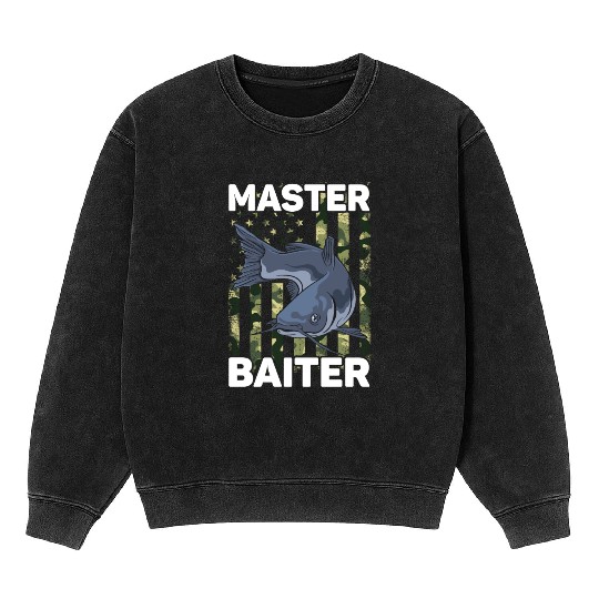 Master Baiter - Wels Catfish Hunter Mineral Wash Sweatshirts