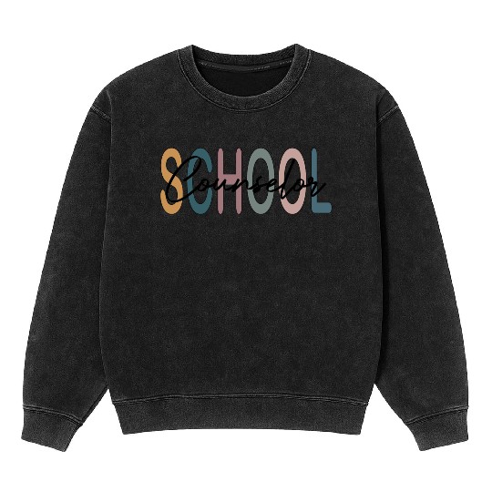 School Counselor Classic Gift Mineral Wash Sweatshirts