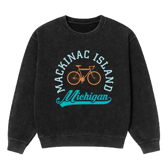 Mackinac Island Mi Souvenir Mineral Wash Sweatshirts