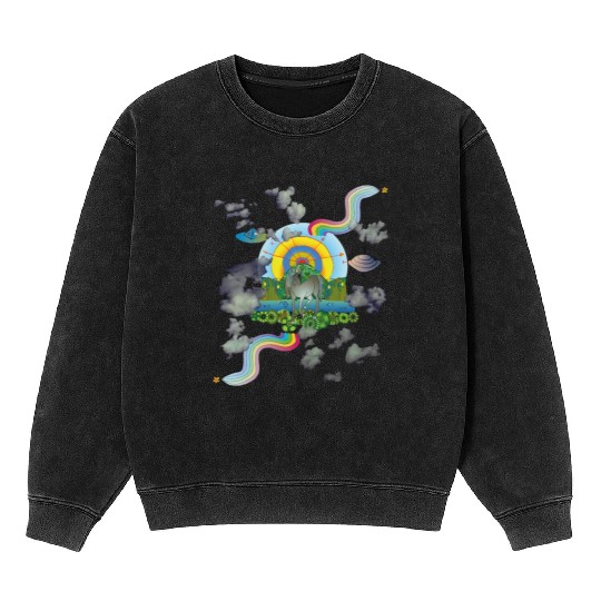 Unicorn Alien Rainbows Mineral Wash Sweatshirts
