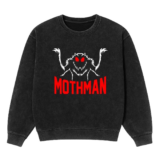 Folklore Monsters Cryptid Goth Mothman Mineral Wash Sweatshirts