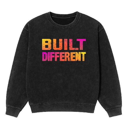 Built Different On Another Level Funny Gaming Mineral Wash Sweatshirts