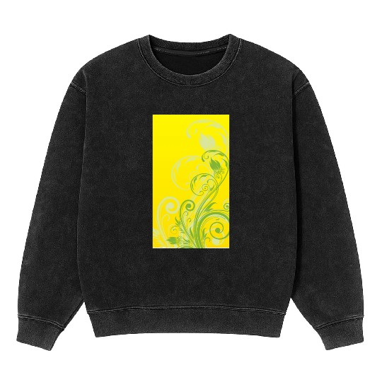 Abstract Leaves Mineral Wash Sweatshirts