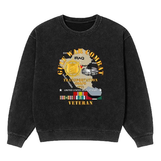 Army War Combat Vet Transportation Corps X 300 Mineral Wash Sweatshirts