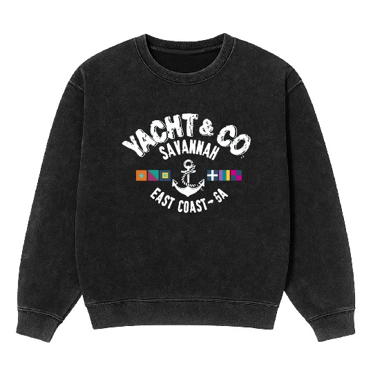 Yacht Co Savannah East Coast GA Mineral Wash Sweatshirts