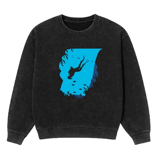 Scuba Diving Mineral Wash Sweatshirts