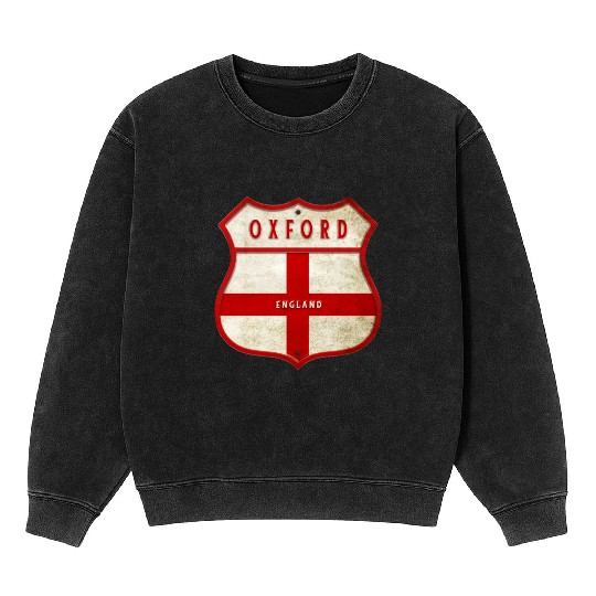 Oxford England coat of arms Mineral Wash Sweatshirts