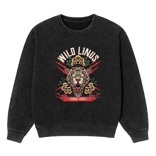 Screaming Tiger by Wild Linus Germany Mineral Wash Sweatshirts