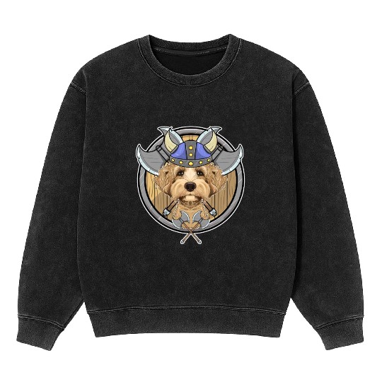 Labaradoodle I Valhalla I Viking Mineral Wash Sweatshirts