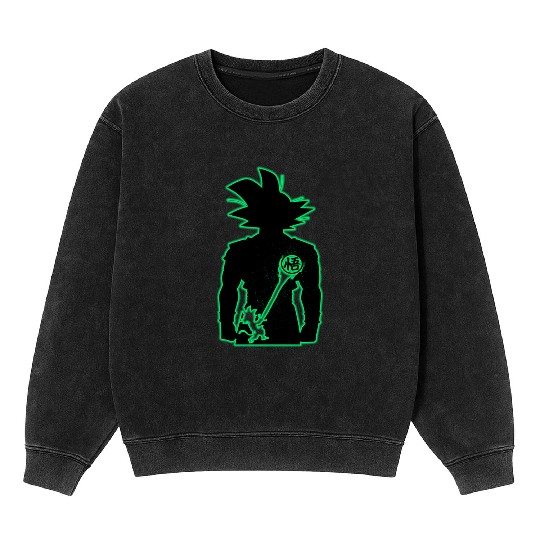 DBZ Son Goku Mineral Wash Sweatshirts