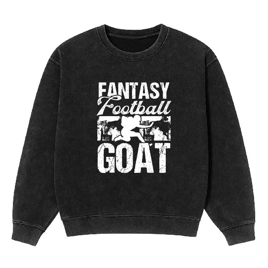 Fantasy Football Player Goat Fantasy Team Legend Mineral Wash Sweatshirts
