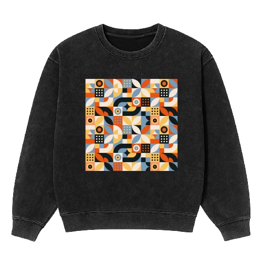 Abstract and geometric design Mineral Wash Sweatshirts
