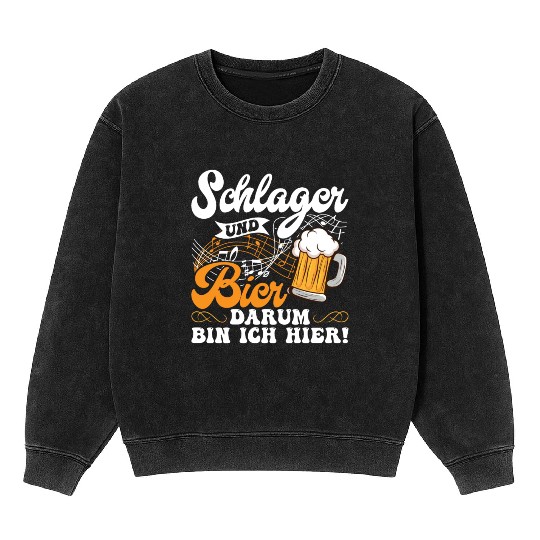 Folk Music Party Festival Outfit German Hits Mineral Wash Sweatshirts
