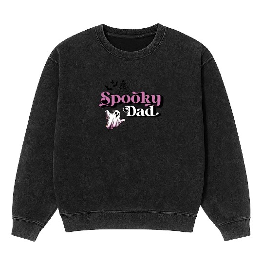 Cute Spooky Dad Halloween Outfit Mineral Wash Sweatshirts