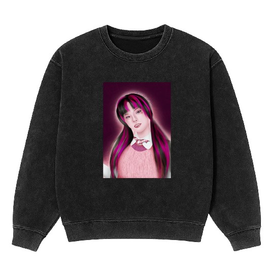 Yeji Itzy Draculaura Monster High Mineral Wash Sweatshirts