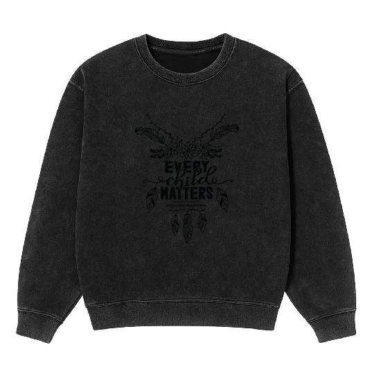 Every child matters indigenous orange day Canada Mineral Wash Sweatshirts