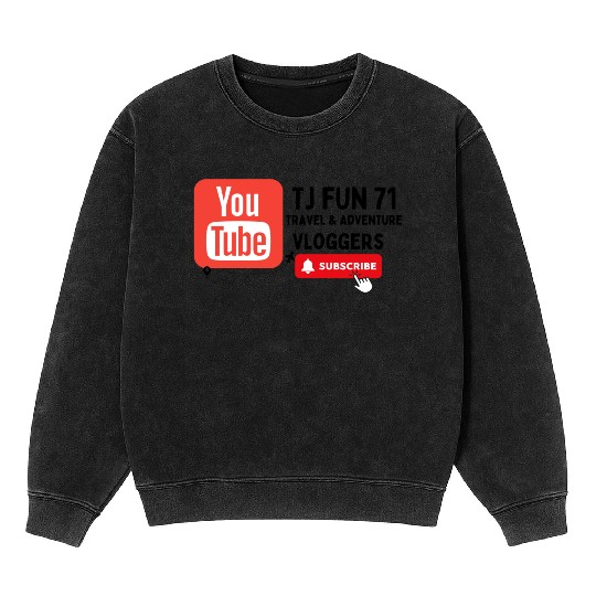 travel vloggers TJ FUN 71 Mineral Wash Sweatshirts