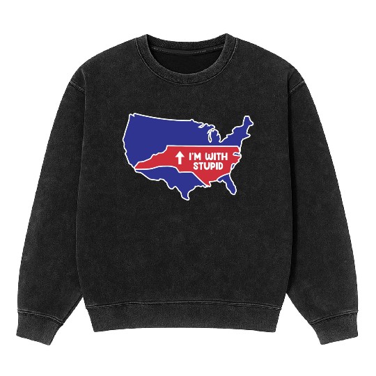 North Carolina for patriotic North Carolinians Mineral Wash Sweatshirts