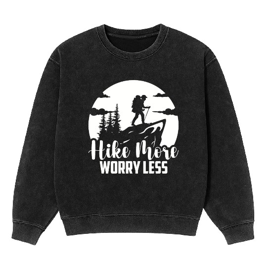 Mountaineering Hiking Hiking Vacation Hiker Mineral Wash Sweatshirts