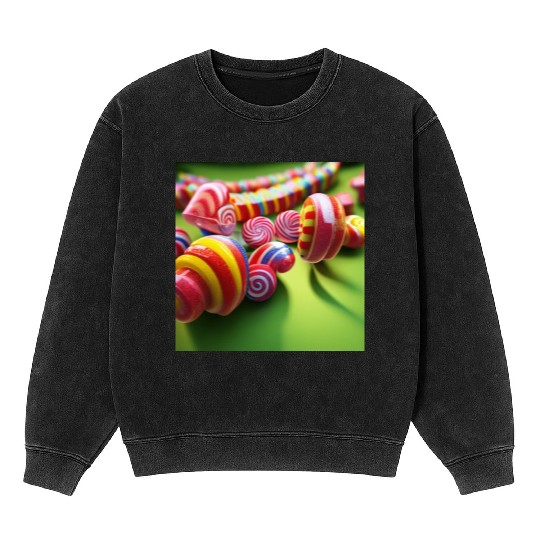 A glimpse into candy land version 1 Mineral Wash Sweatshirts