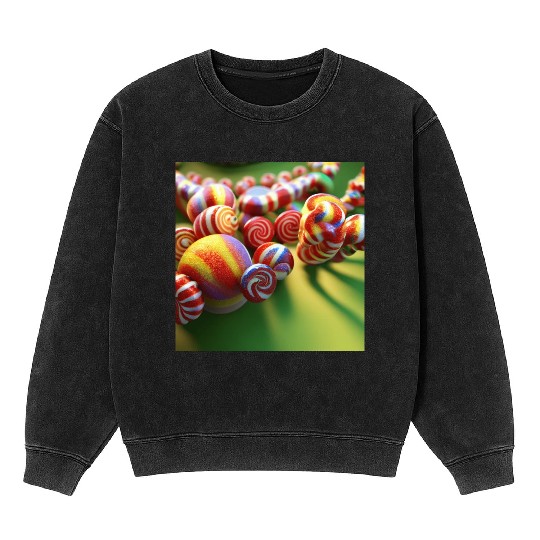 A glimpse into candy land version 3 Mineral Wash Sweatshirts