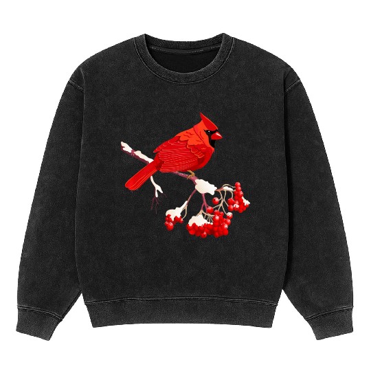 Awesome Red Cardinal Birds Gift Nature Lover Funny Mineral Wash Sweatshirts