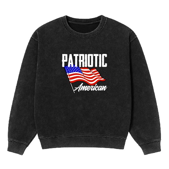 Patriotic American America US Flag USA 4th July Mineral Wash Sweatshirts