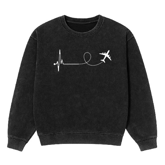 Traveling With Airplane Mineral Wash Sweatshirts