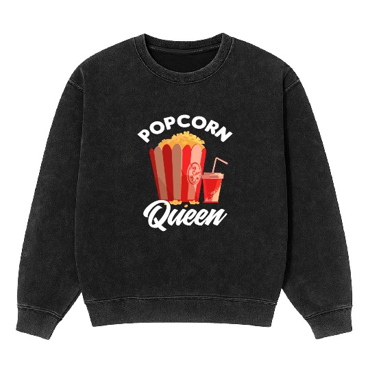 Film Popcorn Lover Mineral Wash Sweatshirts